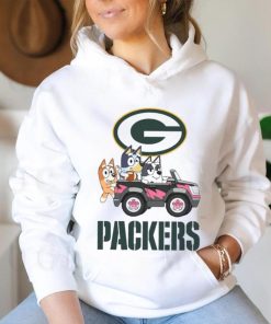 Bluey fun in the car with Green Bay Packers football shirt, hoodie, sweater, long sleeve and tank top Bluey fun in the car with Green Bay Packers football shirt