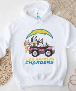 Bluey fun in the car with Los Angeles Chargers football shirt, hoodie, sweater, long sleeve and tank top Bluey fun in the car with Los Angeles Chargers football shirt