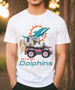 Bluey fun in the car with Miami Dolphins football shirt, hoodie, sweater, long sleeve and tank top Bluey fun in the car with Miami Dolphins football shirt