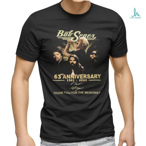 Bob seger anniversary thank you for the memories signatures shirt