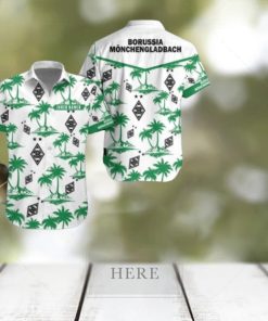 Borussia Monchengladbach Custom Name 3D Hawaii Shirt Coconut Pattern Beach Shirt