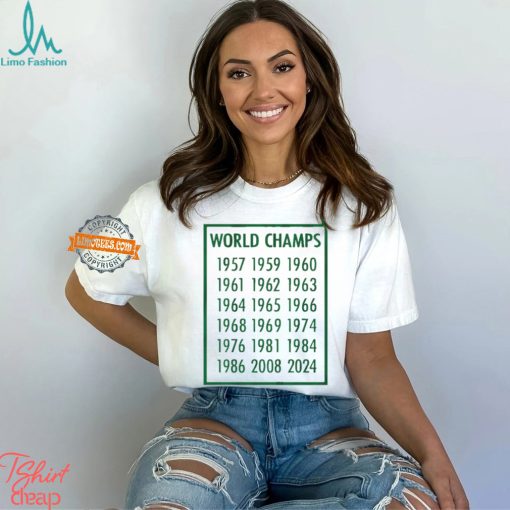 Boston Basketball 18 time World Champions 1957 2008 2024 Shirt