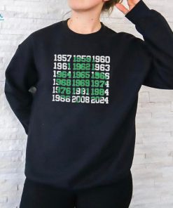 Boston Basketball Champions Dates Shamrock Shirt