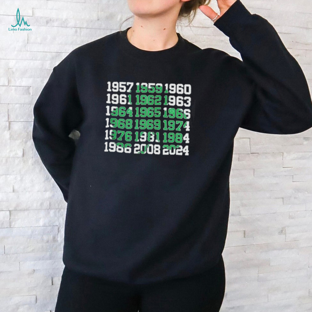 Boston Basketball Champions Dates Shamrock Shirt Boston Basketball Champions Dates Shamrock Shirt