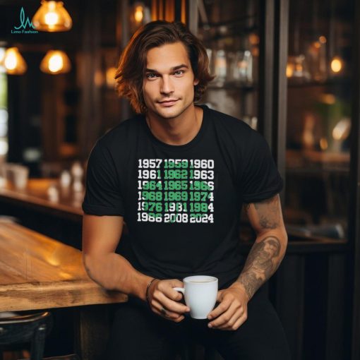 Boston Basketball Champions Dates Shamrock Shirt