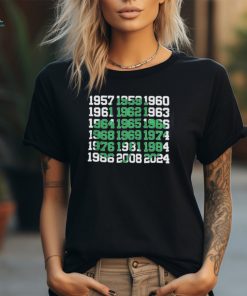 Boston Basketball Champions Dates Shamrock Shirt