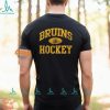 Mitchell & Ness Adult Boston Bruins Striped Logo Lockup Black T Shirt