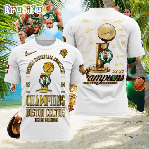 Boston Celtics 18 Time NBA Finals Champions Signature 3D Shirt