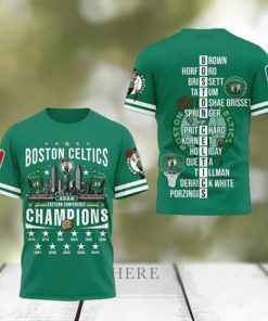 Boston Celtics 2024 Eastern Conference Champions 3D T Shirt
