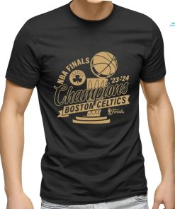 Boston Celtics 2024 NBA Finals Champions Defensive Rotation Gold Trophy Shirt