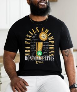 Boston Celtics 2024 NBA Finals Champions Fade Away Jumper Roster Signature Shirt