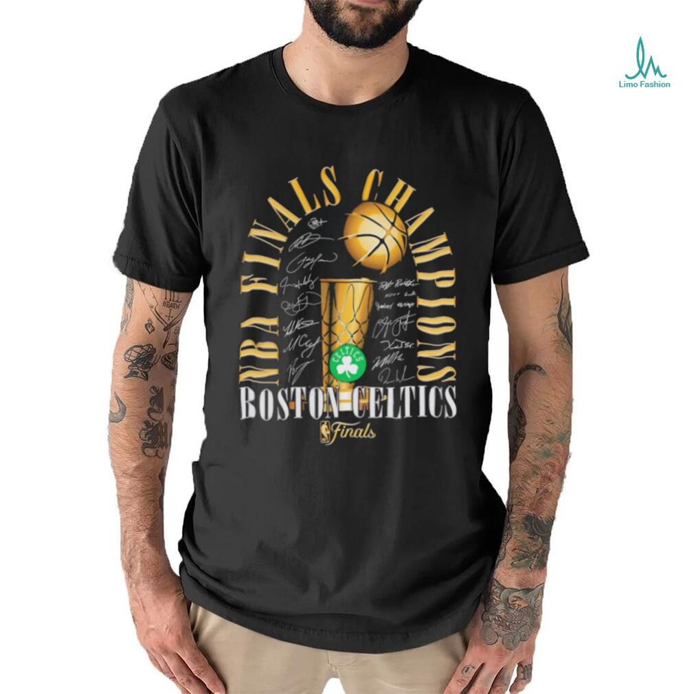 Boston Celtics 2024 NBA Finals Champions Fade Away Jumper Roster Signature Shirt Boston Celtics 2024 NBA Finals Champions Fade Away Jumper Roster Signature Shirt