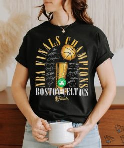 Boston Celtics 2024 NBA Finals Champions Fade Away Jumper Roster Signature Shirt