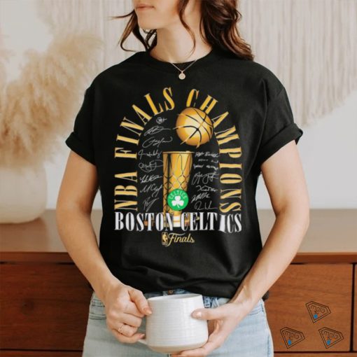 Boston Celtics 2024 NBA Finals Champions Fade Away Jumper Roster Signature Shirt
