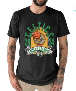 Boston Celtics 2024 NBA Finals Champions Hardwood Banner Tri Blend shirt