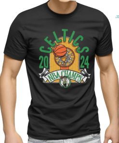Boston Celtics 2024 NBA Finals Champions Hardwood Banner Tri Blend shirt
