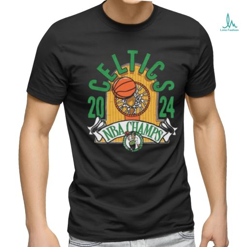 Boston Celtics 2024 NBA Finals Champions Hardwood Banner Tri Blend shirt
