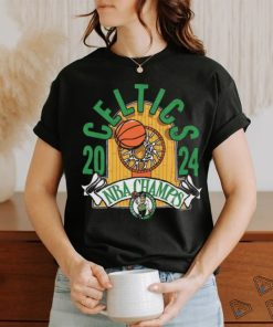 Boston Celtics 2024 NBA Finals Champions Hardwood Banner Tri Blend shirt