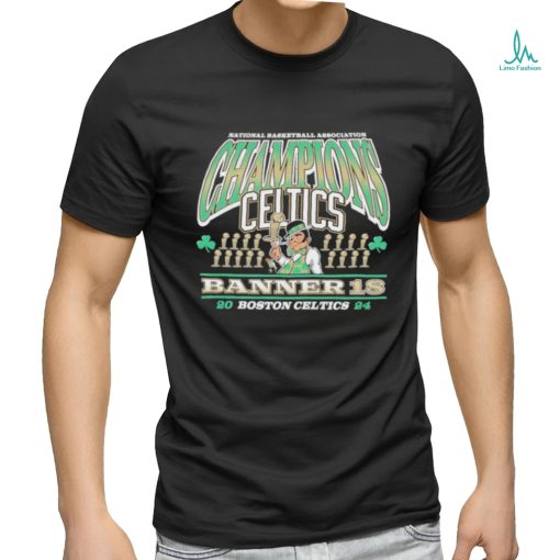 Boston Celtics ’47 18 Time NBA Finals Champions Banner Franklin Shirt