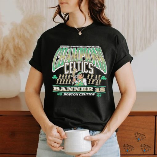 Boston Celtics ’47 18 Time NBA Finals Champions Banner Franklin Shirt