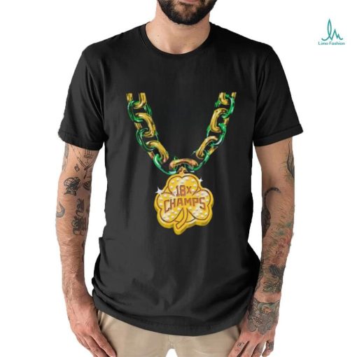 Boston Celtics Basketball 18 Champs Shamrock Chain shirt