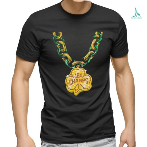 Boston Celtics Basketball 18 Champs Shamrock Chain shirt