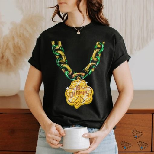 Boston Celtics Basketball 18 Champs Shamrock Chain shirt