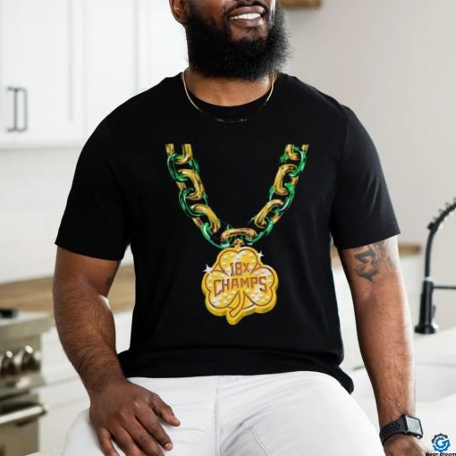 Boston Celtics Basketball 18 Champs Shamrock Chain shirt
