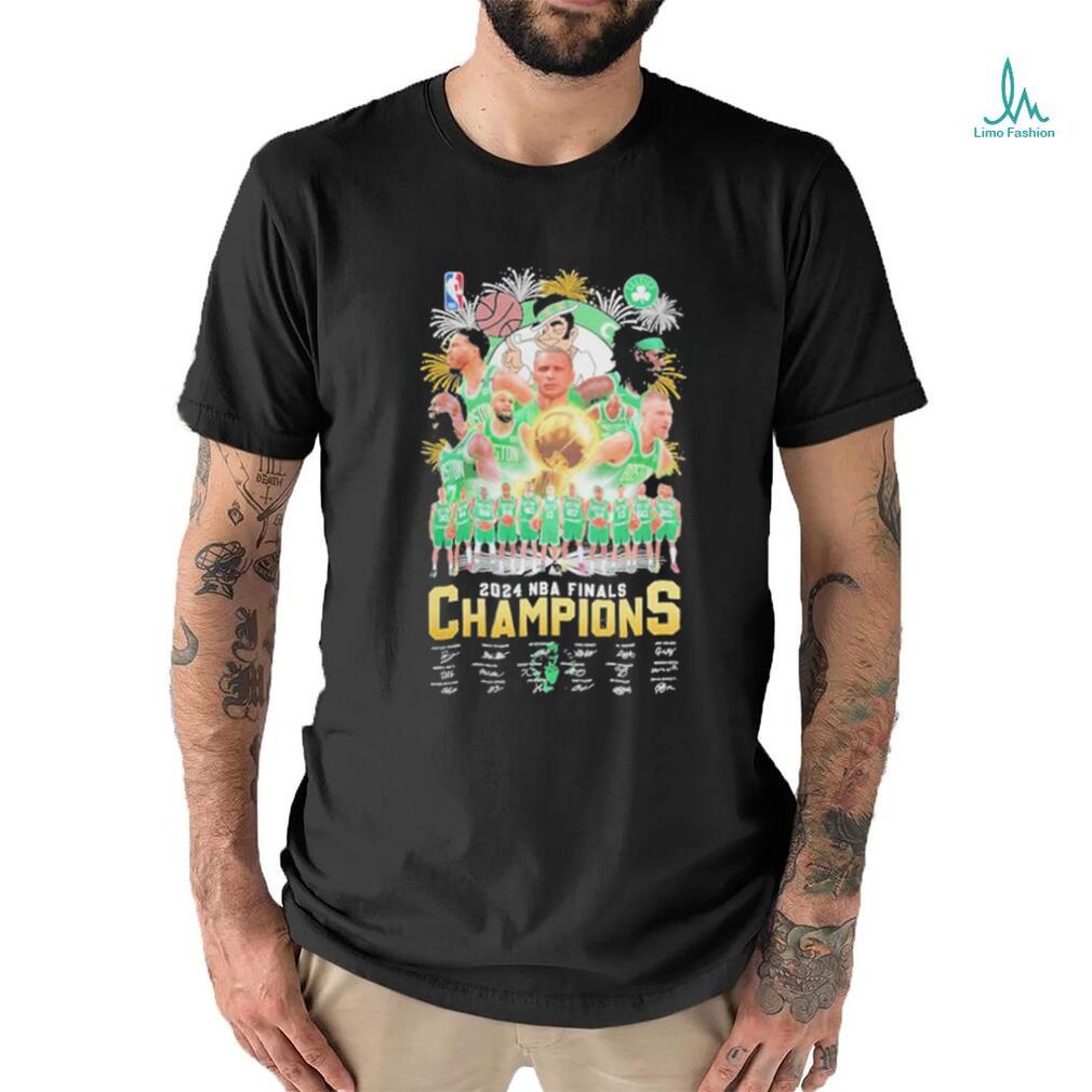 Boston Celtics Basketball 2024 NBA Finals Champions Signatures T Shirt Boston Celtics Basketball 2024 NBA Finals Champions Signatures T Shirt