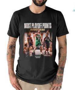 Boston Celtics Basketball Most Playoff Points By A Player 26 And Under 2024 Champions shirt