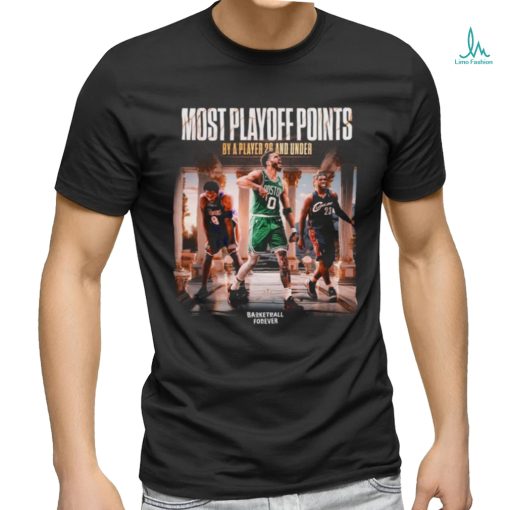 Boston Celtics Basketball Most Playoff Points By A Player 26 And Under 2024 Champions shirt