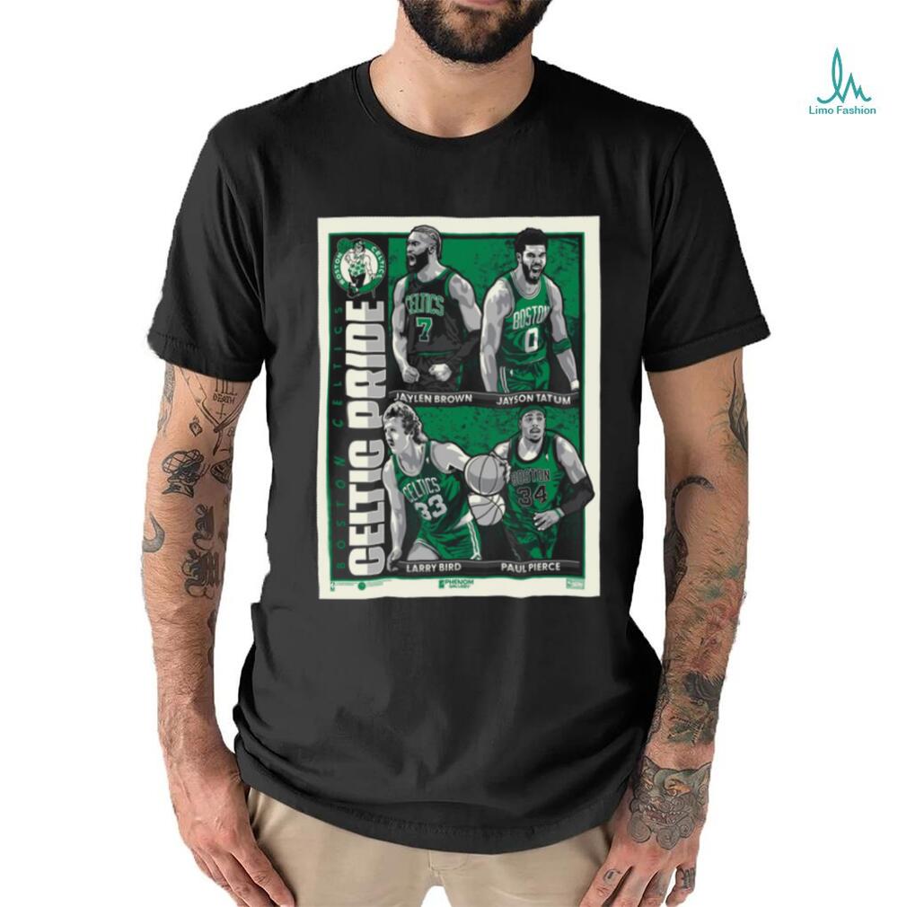 Boston Celtics Celtic Pride Brown Tatum Bird Pierce Cartoon Shirt Boston Celtics Celtic Pride Brown Tatum Bird Pierce Cartoon Shirt
