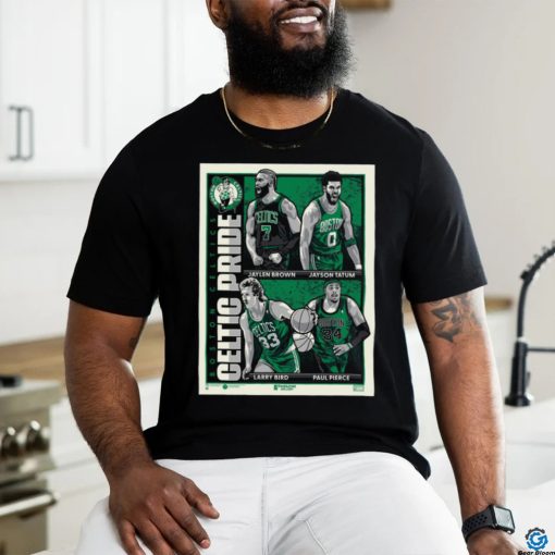 Boston Celtics Celtic Pride Brown Tatum Bird Pierce Cartoon Shirt