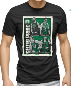 Boston Celtics Celtic Pride Brown Tatum Bird Pierce Cartoon Shirt