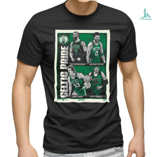 Boston Celtics Celtic Pride Brown Tatum Bird Pierce Cartoon Shirt
