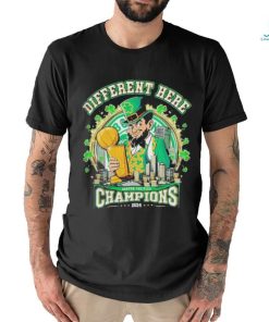 Boston Celtics Different Here 2024 NBA World Champions Signatures Shirt