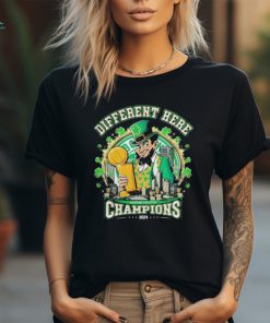 Boston Celtics Different Here 2024 NBA World Champions Signatures Shirt