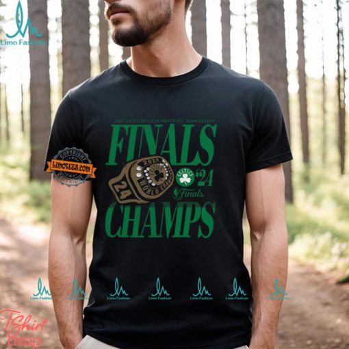 Boston Celtics Fanatics 2024 NBA Finals Champions Ball Screen Ring T Shirt