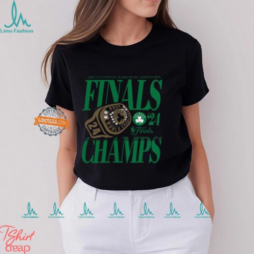 Boston Celtics Fanatics 2024 NBA Finals Champions Ball Screen Ring T Shirt