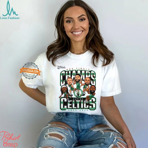 Boston Celtics Fanatics 2024 NBA Finals Champions Pull Up Jumper Caricature T Shirt