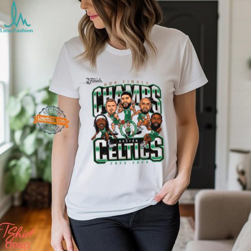 Boston Celtics Fanatics 2024 NBA Finals Champions Pull Up Jumper Caricature T Shirt