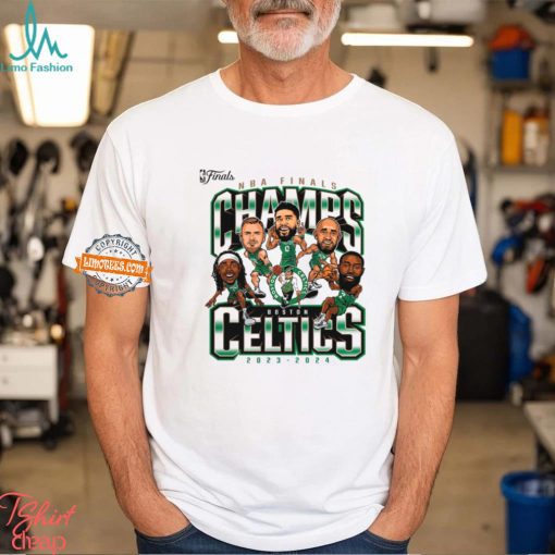 Boston Celtics Fanatics 2024 NBA Finals Champions Pull Up Jumper Caricature T Shirt