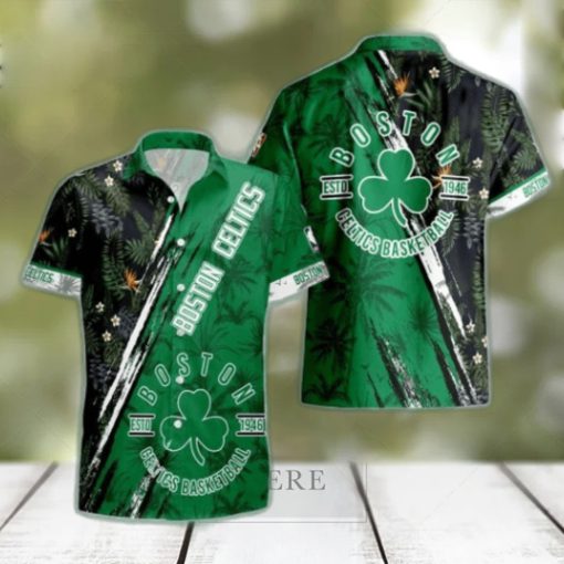 Boston Celtics NBA Champions Floral Pattern Print Hawaiian Set