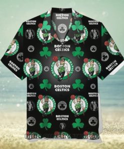 Boston Celtics NBA Team Black Hawaiian Shirt