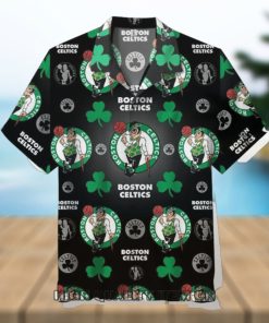 Boston Celtics NBA Team Black Hawaiian Shirt