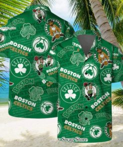 Boston Celtics NBA Team Logo Basketball Stars Pattern Hawaiian Set