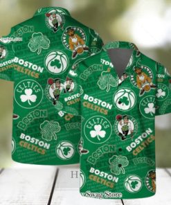 Boston Celtics NBA Team Logo Basketball Stars Pattern Hawaiian Set