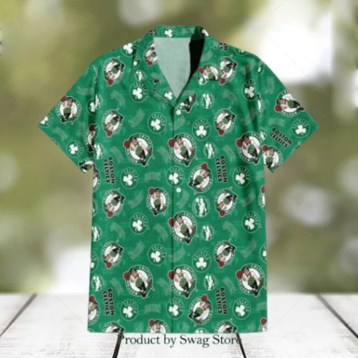 Boston Celtics NBA Team Logo Green Glory Design Hawaiian Set