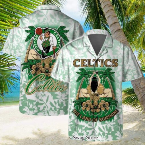 Boston Celtics NBA The Land Of Sunshine Pattern Hawaiian Set