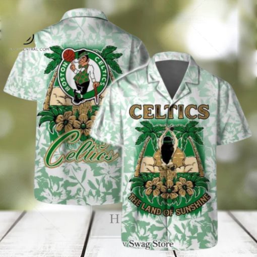 Boston Celtics NBA The Land Of Sunshine Pattern Hawaiian Set